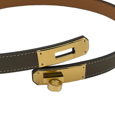 【新品未使用】 Hermes エルメス BELT KELLY 18 ベルト ケリー18 ベルト 小物 エトゥープ エプソン 新品未使用 ETOUPE EPSOM