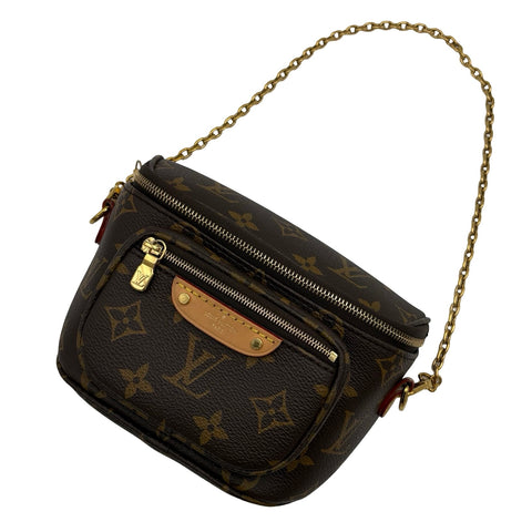 【中古】 LOUIS VUITTON ルイ・ヴィトン M82335 ミニ バムバッグ ショルダーバッグ ICチップ モノグラム キャンバス 中古 USED バッグ