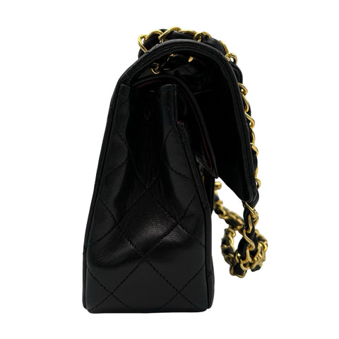 【中古】 CHANEL シャネル MATELASSE CHAIN SHOULDER BAG マトラッセ チェーンショルダーバッグ チェーンショルダー 1番台(1989-1991年) ブラック ラムスキン ヴィンテージ 中古 USED バッグ