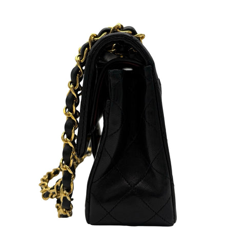 【中古】 CHANEL シャネル MATELASSE CHAIN SHOULDER BAG マトラッセ チェーンショルダーバッグ チェーンショルダー 1番台(1989-1991年) ブラック ラムスキン ヴィンテージ 中古 USED バッグ