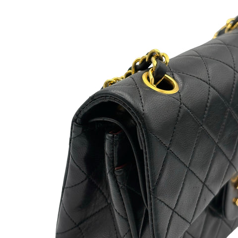 【中古】 CHANEL シャネル MATELASSE CHAIN SHOULDER BAG マトラッセ チェーンショルダーバッグ チェーンショルダー 1番台(1989-1991年) ブラック ラムスキン ヴィンテージ 中古 USED バッグ