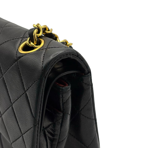 【中古】 CHANEL シャネル MATELASSE CHAIN SHOULDER BAG マトラッセ チェーンショルダーバッグ チェーンショルダー 1番台(1989-1991年) ブラック ラムスキン ヴィンテージ 中古 USED バッグ
