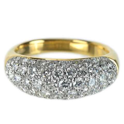 【中古】PONTE VECCHIO ポンテ・ヴェッキオ K18YGWG DIAMONDダイヤモンドリング D1.35ct #11.5 5.41g