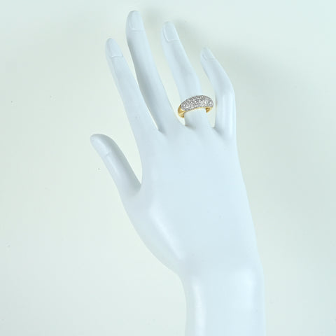 【中古】PONTE VECCHIO ポンテ・ヴェッキオ K18YGWG DIAMONDダイヤモンドリング D1.35ct #11.5 5.41g