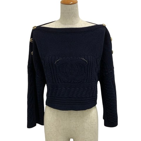 【中古】 CHANEL シャネル KNIT ショート丈 ニット 38 USED 中古 2020年 CLOTHES 洋服