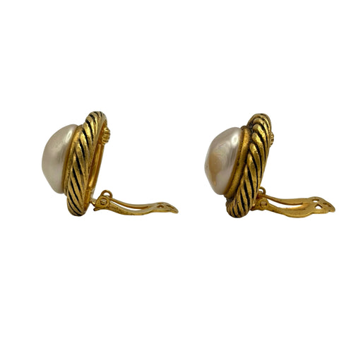 【中古】 CHANEL シャネル EARRINGS イヤリング 小物 GP/模造真珠 中古 GP/FAKE PEARL
