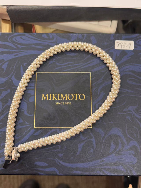 【中古】MIKIMOTO ミキモト SV AKOYA PEARL アコヤパールネックレス P4.0-4.5mm 41cm