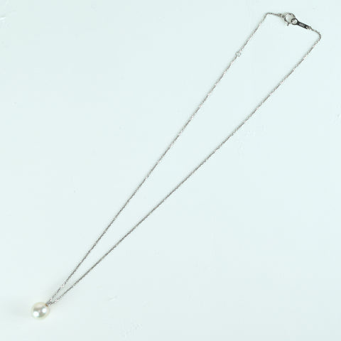 【中古】TASAKI タサキ K18WG AKOYA PEARLアコヤパールネックレス8.2mm 36 - 40cm 2.2g