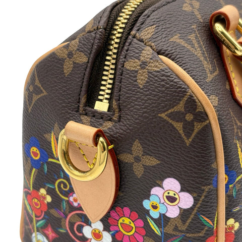 Pre-owned LV x TM Louis Vuitton x Takashi Murakami SPEEDY BANBOULIERE 20 Shoulder Bag with IC Chip (2021 and later) Monogram Canvas.