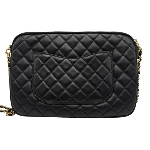 【中古】 CHANEL シャネル GIRL CHANEL ガールシャネル ショルダーバッグ 23番台(2016年) ブラック ラムスキン 中古 USED バッグ