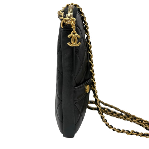 【中古】 CHANEL シャネル GIRL CHANEL ガールシャネル ショルダーバッグ 23番台(2016年) ブラック ラムスキン 中古 USED バッグ