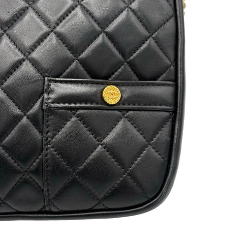 【中古】 CHANEL シャネル GIRL CHANEL ガールシャネル ショルダーバッグ 23番台(2016年) ブラック ラムスキン 中古 USED バッグ