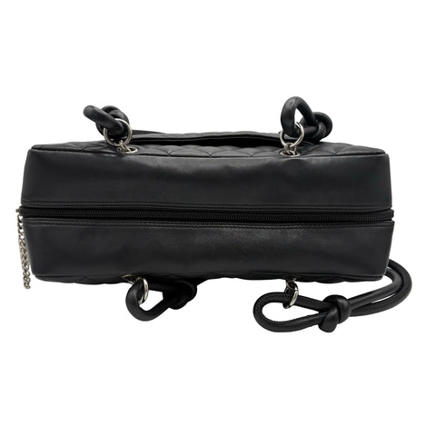 【中古】 CHANEL シャネル CAMBON LIGNE BOWLING カンボンラインボーリングバッグ ハンドバッグ 10番台(2005~2006年) ブラック カーフスキン 中古 USED バッグ