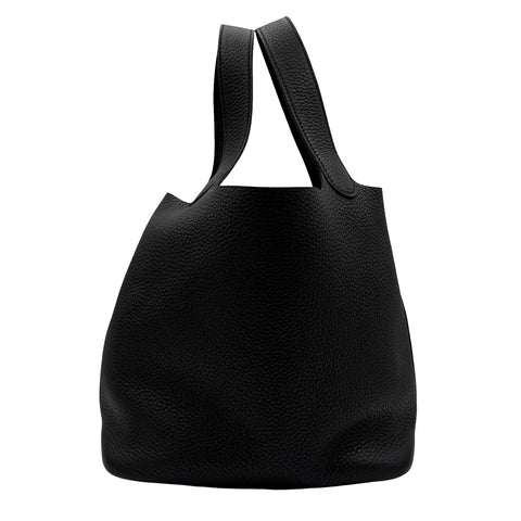 【美品】 Hermes エルメス PICOTIN ROCK MM ピコタンロック MM ハンドバッグ B刻(2023年) ブラック トリヨンクレマンス 中古 USED バッグ