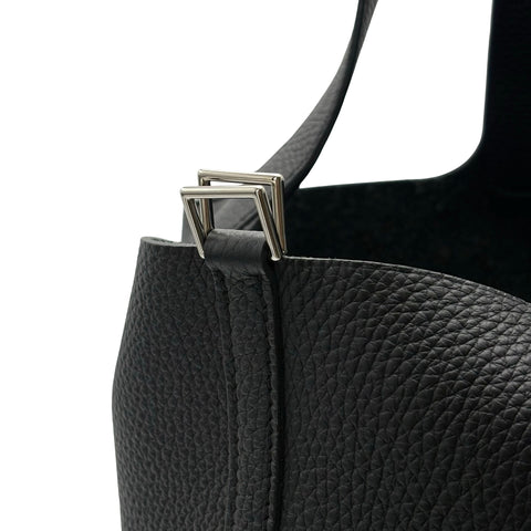 【美品】 Hermes エルメス PICOTIN ROCK MM ピコタンロック MM ハンドバッグ B刻(2023年) ブラック トリヨンクレマンス 中古 USED バッグ