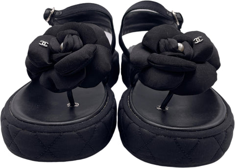 【中古】 CHANEL シャネル CAMELLIA SANDALS カメリア サンダル 39 USED 中古 2024年 SHOES 靴