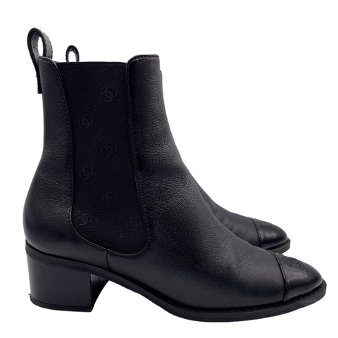 【中古】 CHANELシャネル SHORT BOOTS 39.5 USED 中古 2025年 SHOES 靴