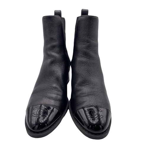 【中古】 CHANELシャネル SHORT BOOTS 39.5 USED 中古 2025年 SHOES 靴