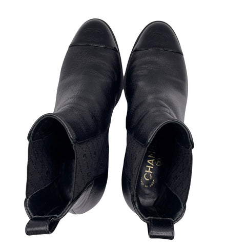 【中古】 CHANELシャネル SHORT BOOTS 39.5 USED 中古 2025年 SHOES 靴
