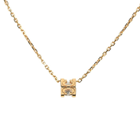 【中古】CARTIER カルティエ K18PG Cドゥカルティエ ブランド ネックレス 証明書付き