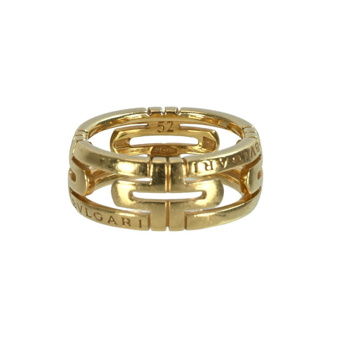 【中古】BVLGARI ブルガリ K18YG RING オープンパレンテシ リング #52 6.9g