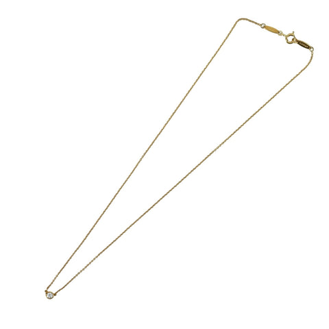 【中古】T&Co ティファニー K18YG DIAMOND バイザヤード ダイヤモンドペンダントネックレス 1.8g
