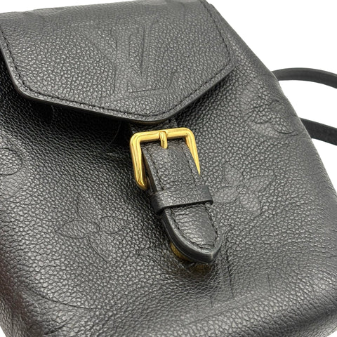 【中古】 LOUIS VUITTON ルイ・ヴィトン UNPLANT TINY BACKPACK アンプラント タイニーバック バックパック ICチップ ブラック レザー 中古 USED バッグ