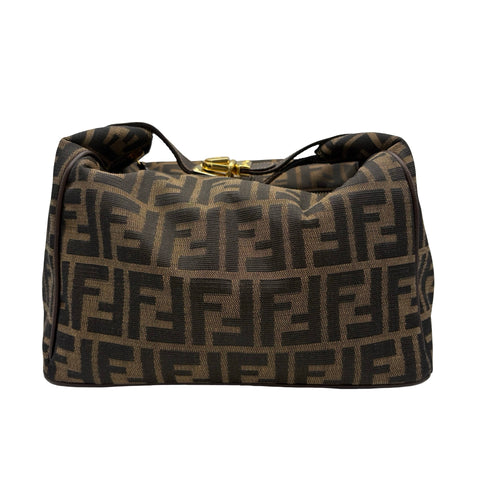 【中古】 FENDI フェンディ ZUCCA HAND BAG ズッカ ハンドバッグ ブラウン キャンバス 中古 USED バッグ