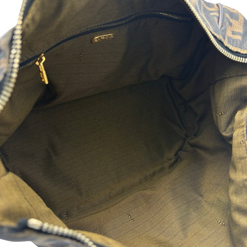 【中古】 FENDI フェンディ ZUCCA HAND BAG ズッカ ハンドバッグ ブラウン キャンバス 中古 USED バッグ