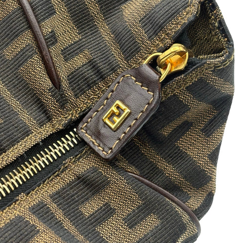 【中古】 FENDI フェンディ ZUCCA HAND BAG ズッカ ハンドバッグ ブラウン キャンバス 中古 USED バッグ