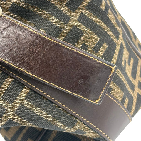 【中古】 FENDI フェンディ ZUCCA HAND BAG ズッカ ハンドバッグ ブラウン キャンバス 中古 USED バッグ