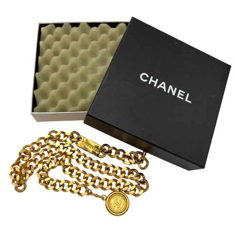 【中古】 CHANEL シャネル CHAIN BELT チェーンベルト ベルト ゴールド GP ヴィンテージ 中古 GOLD