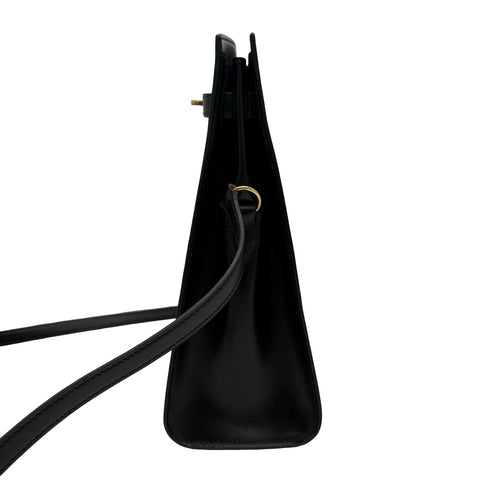 【中古】 Hermes エルメス KELLY SPORTS PM ケリースポーツPM ショルダーバッグ 〇P刻(1986年) ブラック ボックスカーフ ヴィンテージ 中古 USED バッグ