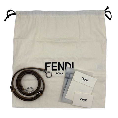 【美品】 FENDI フェンディ PEEKABOO/SELLERIA 2WAY BAG MINI ピーカブー/セレリア 2WAYバッグミニ ショルダーバッグ ベージュ系 キャンバスxレザー 中古 USED バッグ