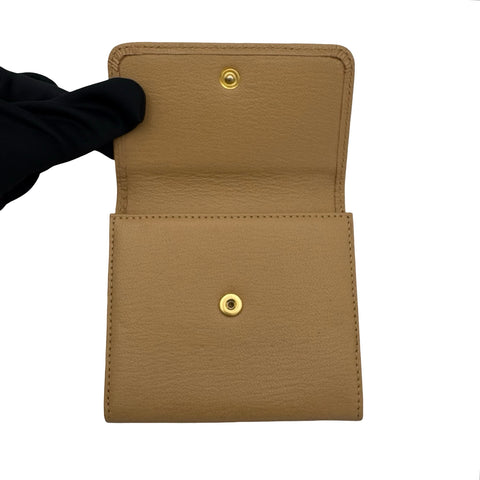 【中古】 CHANEL シャネル TRIFOLD WALLET 3つ折り財布 財布 ベージュ系 レザー 中古 BEIGE LAETHER