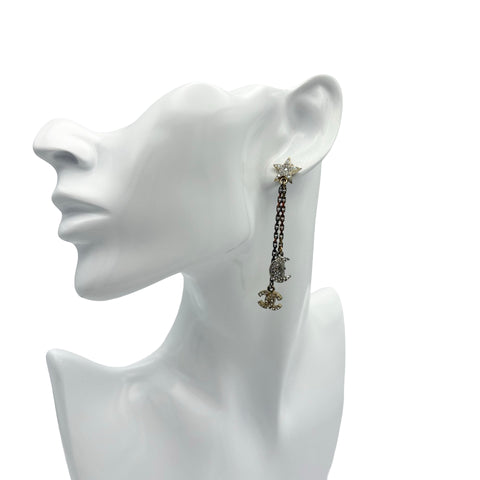 【中古】 CHANEL シャネル COCOMARK STONE EARRINGS ココマーク ストーンピアス ピアス ゴールド GP 中古 GP