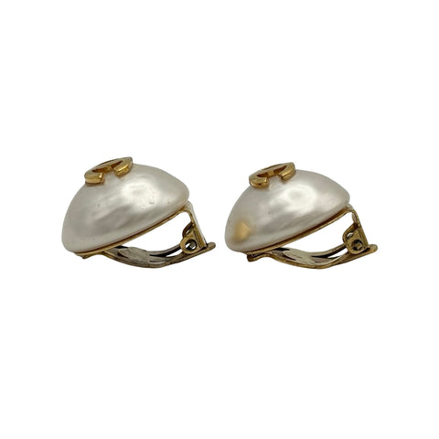 【中古】 CHANEL シャネル COCOMARK PEARL EARRINGS ココマークパールイヤリング イヤリング ゴールド GP/フェイクパール 中古