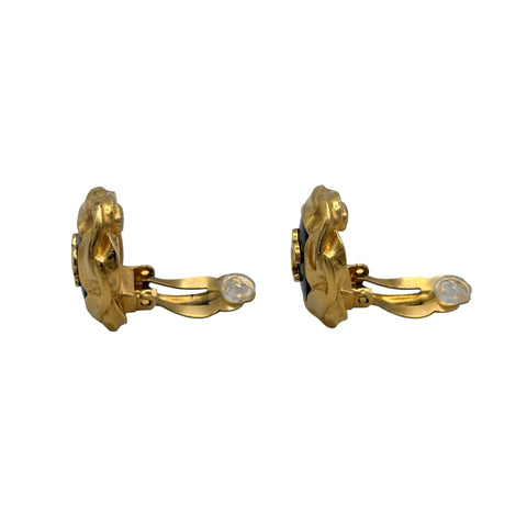 【中古】 CHANEL シャネル COCOMARK EARRINGS ココマークイヤリング イヤリング ゴールド/ブラック GP 中古 GOLD/BLACK GP