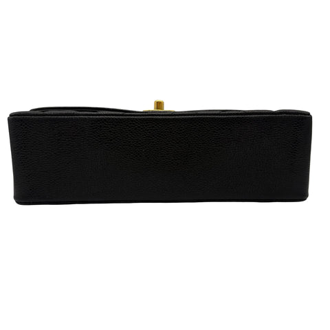 【中古】 CHANEL シャネル MATELASSE DIANA FLAP CHAIN SHOULDER BAG マトラッセダイアナフラップチェーンショルダーバッグ 3番台(1995年) ブラック キャビアスキン 中古 USED バッグ
