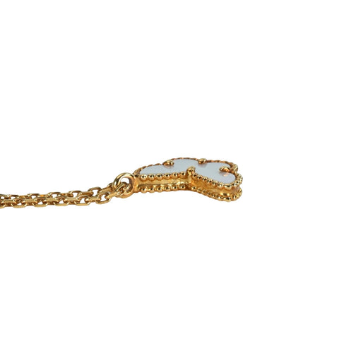 【中古】Van Cleef&Arpels ヴァンクリーフ&アーペル K18YG SWEET PAPILLON Necklace スウィート パピヨン ペンダント ネックレス 2.9g