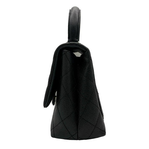 【中古】 CHANEL シャネル MATELASSE HAND BAG マトラッセハンドバッグ ハンドバッグ 11番台(2007年) ブラック キャビアスキン 中古 USED バッグ