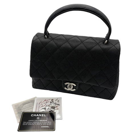 【中古】 CHANEL シャネル MATELASSE HAND BAG マトラッセハンドバッグ ハンドバッグ 11番台(2007年) ブラック キャビアスキン 中古 USED バッグ