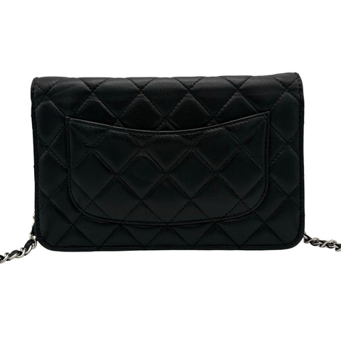 【中古】 CHANEL シャネル CHAIN WALLET チェーンウォレット ショルダーバッグ 31番台(2021年) ブラック キャビアスキン 美品 USED バッグ