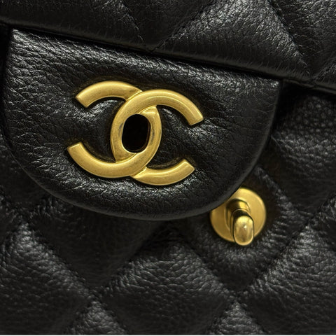 【美品】 CHANEL シャネル MATELASSE CHAIN SHOULDER BAG マトラッセチェーンショルダー40 ショルダーバッグ ICチップ(2021年∼) ブラック キャビアスキン 中古 USED バッグ