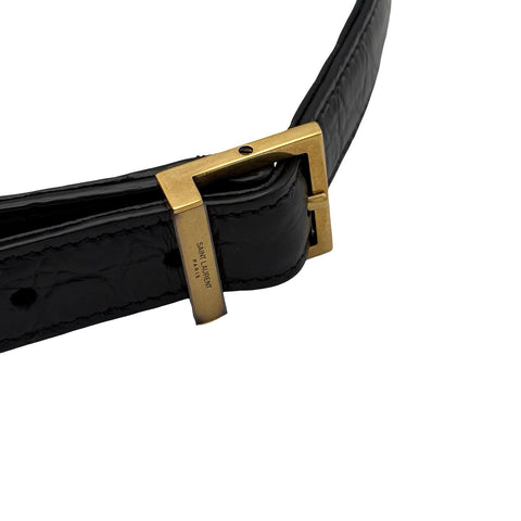 【美品】 SAINT LAURENT サンローラン CASSANDRA ONE SHOULDER BAG カサンドラワンショルダーバッグ ショルダーバッグ ブラック レザー 美品 USED バッグ