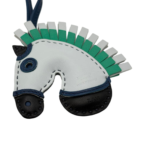【中古】 Hermes エルメス CHARM ジージーカマイユチャーム チャーム ブラック/ブルーブリュム/ブルードマルト/ミント アニョーミロ 中古 AGNEAU MILO