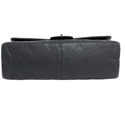 【中古】 CHANEL シャネル 2.55 MATELASSE DOUBLE FLAP 2.55 マトラッセダブルフラップビジューチェーンショルダーバッグ ショルダーバッグ 15番台(2012年) グレー系 カーフスキン 中古 USED バッグ