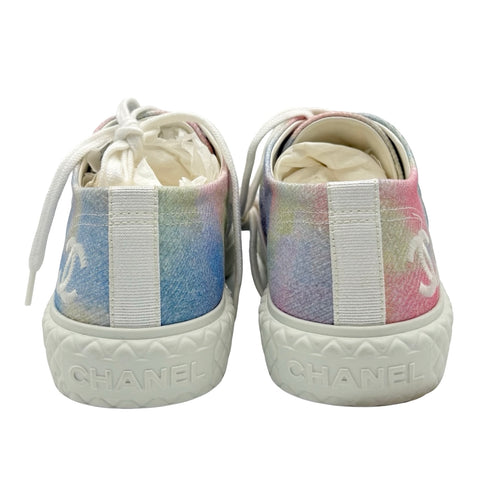 【中古】 CHANEL シャネル COCOMARK EMBROIDER LOW CUT SNEAKER ココマーク刺繡ローカットスニーカー 37 USED 中古 SHOES 靴