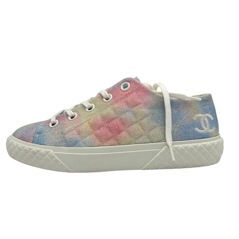 【中古】 CHANEL シャネル COCOMARK EMBROIDER LOW CUT SNEAKER ココマーク刺繡ローカットスニーカー 37 USED 中古 SHOES 靴