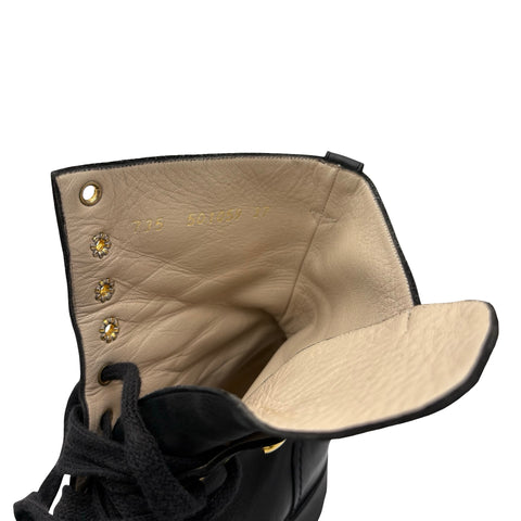 【中古】 CHANEL シャネル COCOMARK LACE-UP BOOTS ココマークレースアップブーツ 37 USED 中古 VINTAGE ITEM SHOES 靴